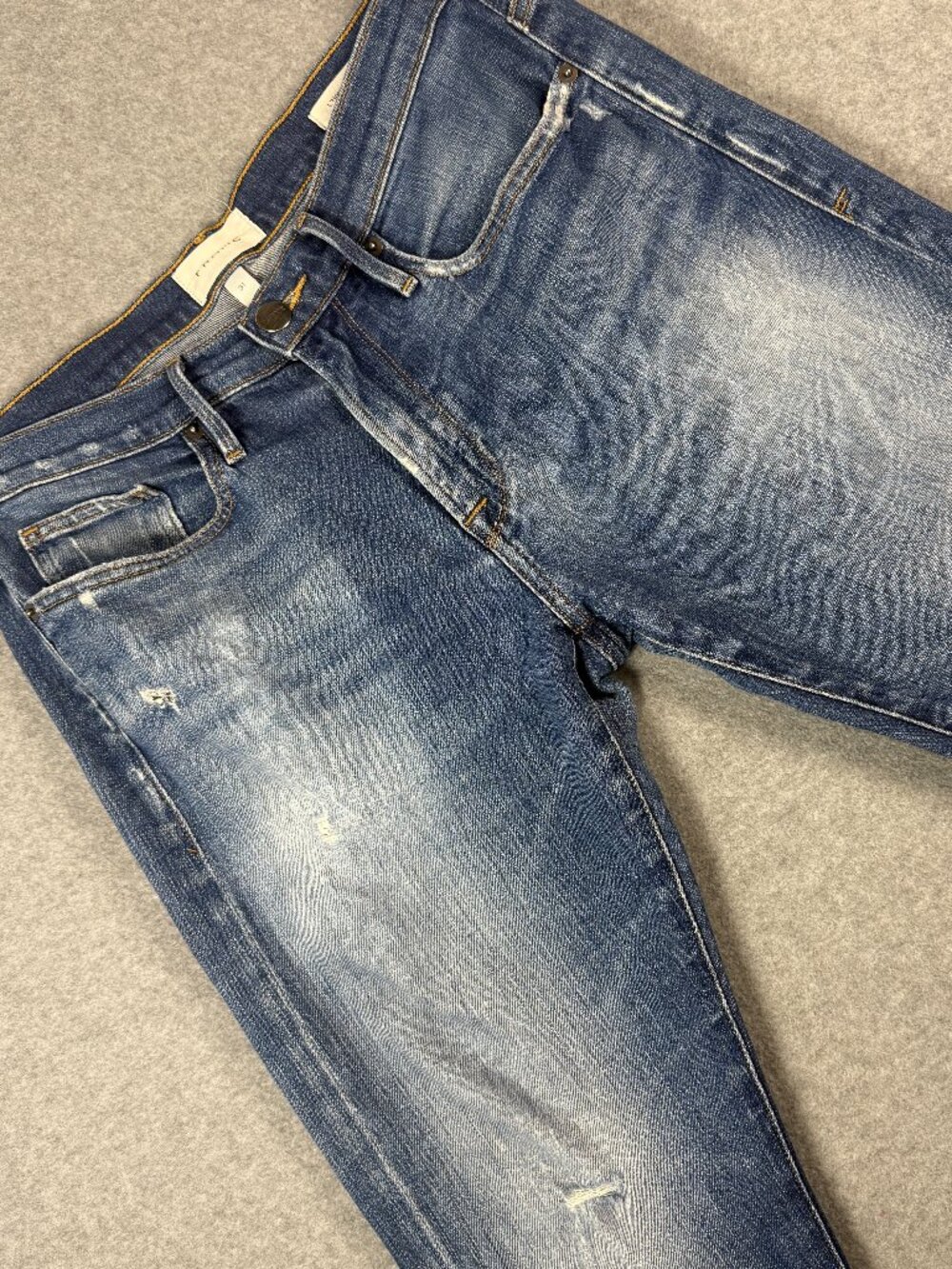 FRAME L'Homme Slim Distressed Stretch Jeans 31 Keystone Wash